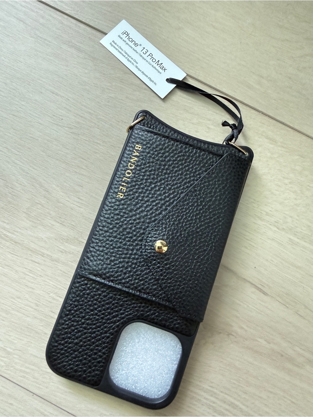 Brand New Bandolier Black Leather Phone Case. iPhone 13 ProMax.